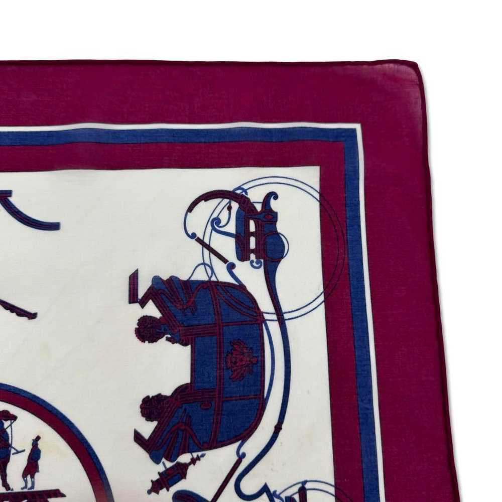 [Used Scarf] Hermes Handkerchief Scarf Cotton Car… - image 5