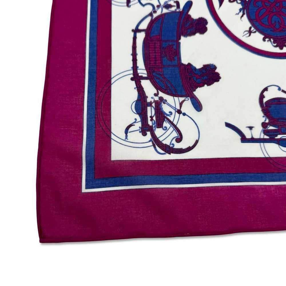 [Used Scarf] Hermes Handkerchief Scarf Cotton Car… - image 6