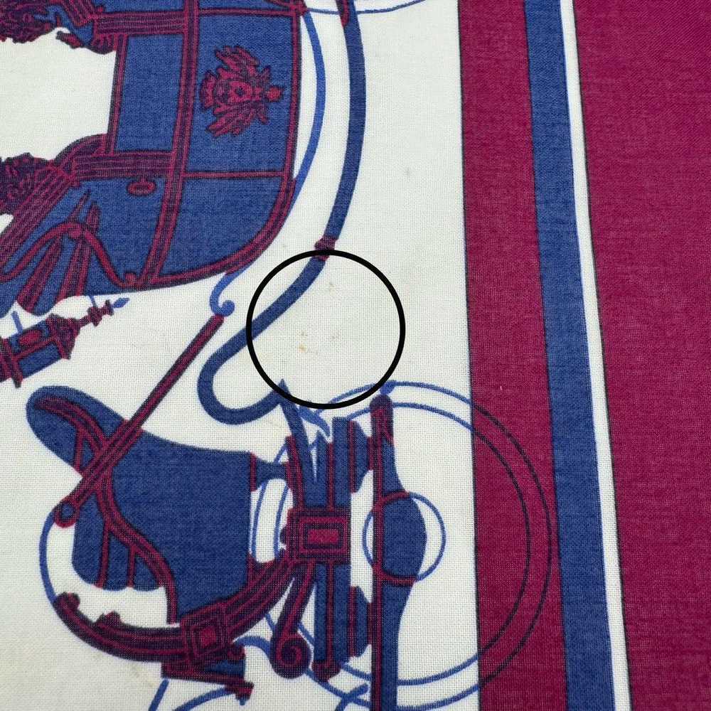 [Used Scarf] Hermes Handkerchief Scarf Cotton Car… - image 9