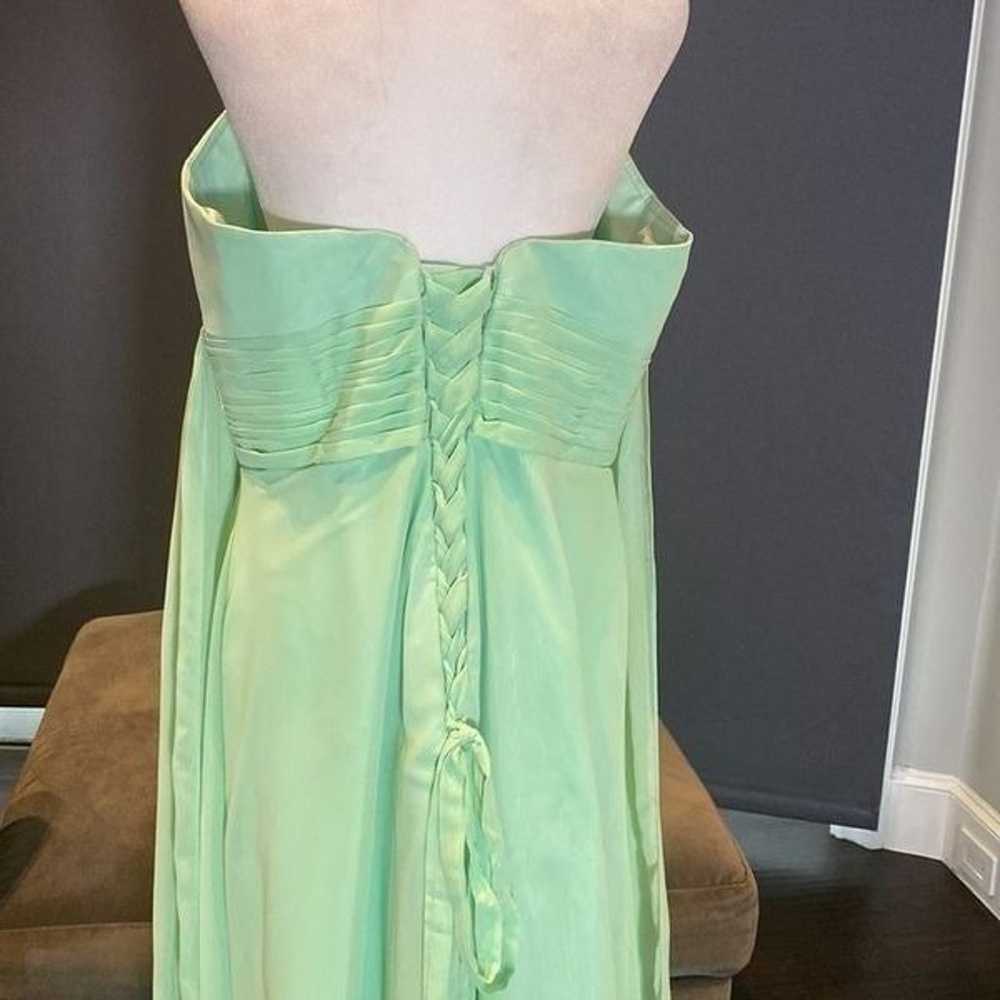 Women’s Full Length Sleeveless Green Chiffon Dres… - image 7