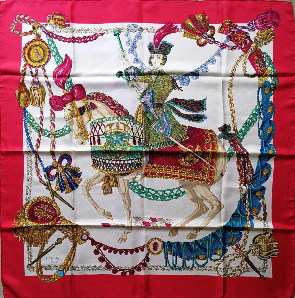 [Used Scarf] Hermes Scarf Carre90 Tanbalier - image 1