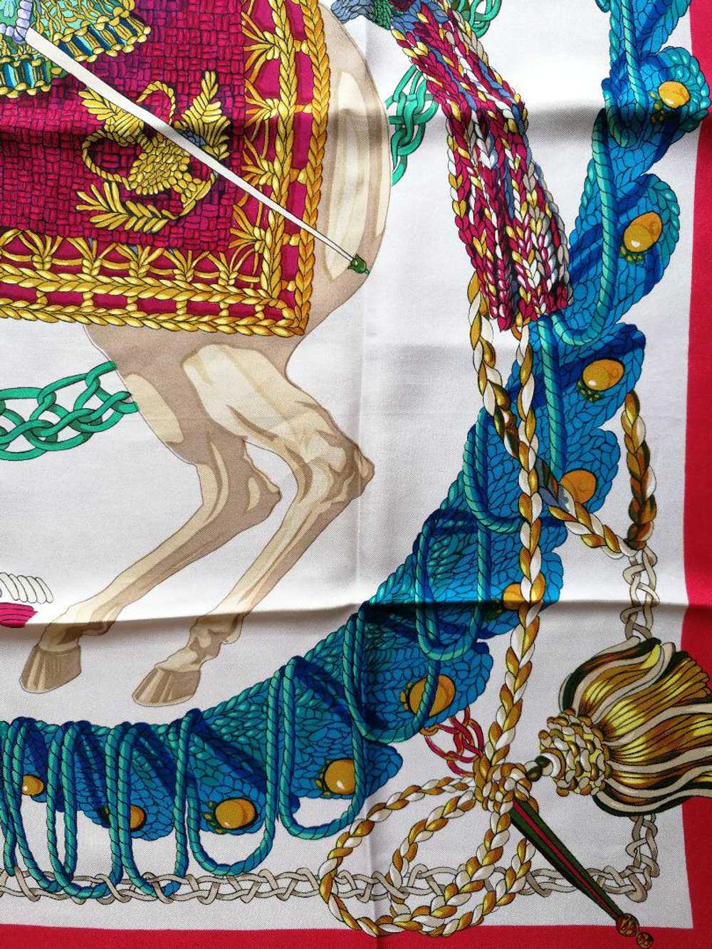 [Used Scarf] Hermes Scarf Carre90 Tanbalier - image 2