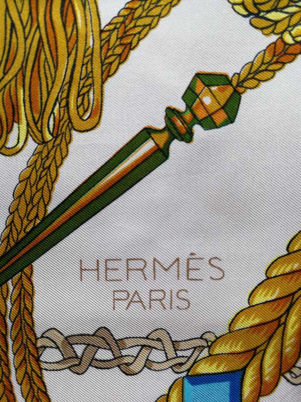 [Used Scarf] Hermes Scarf Carre90 Tanbalier - image 3