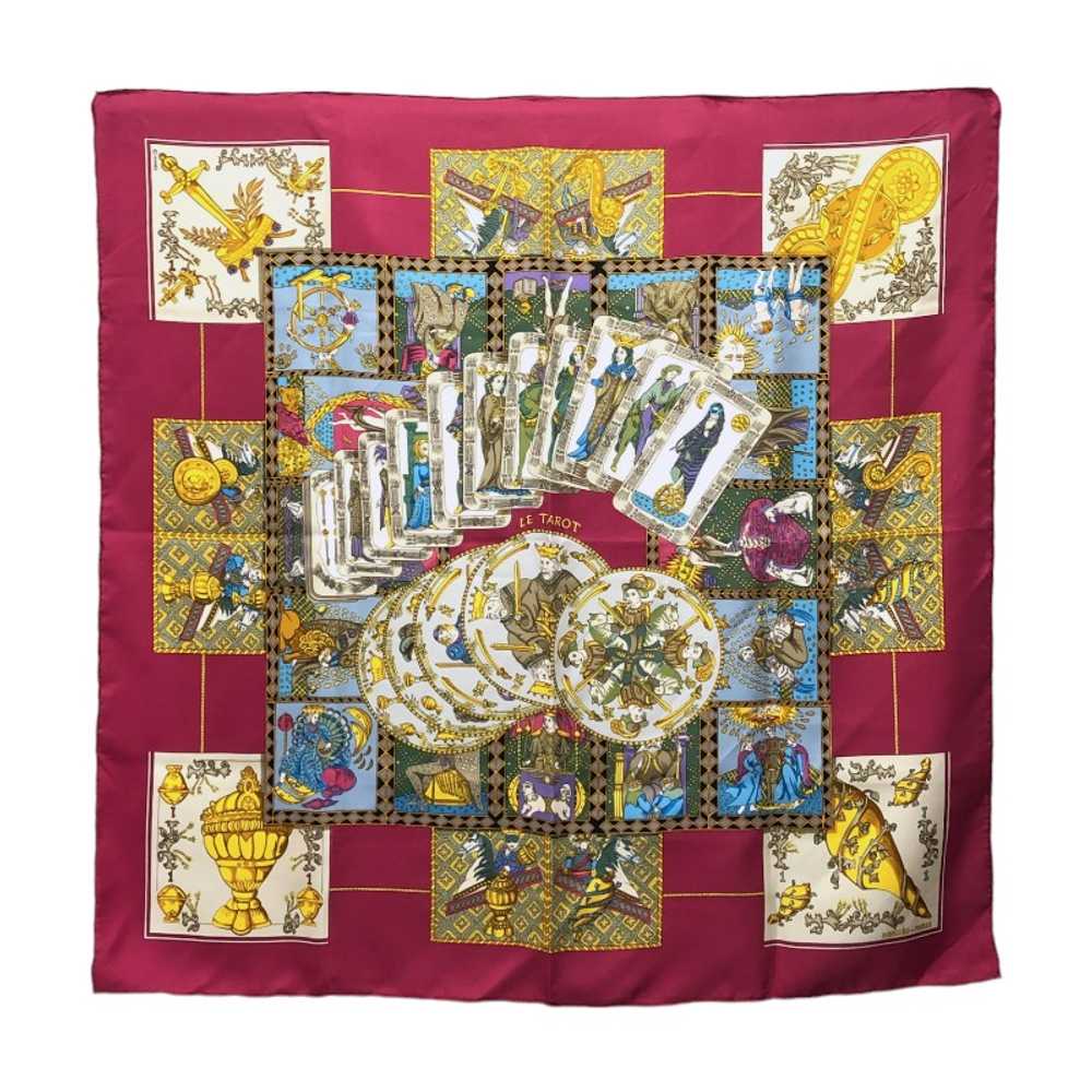 [Used Scarf] Hermes Carre90 Multicolor Silk Women… - image 1