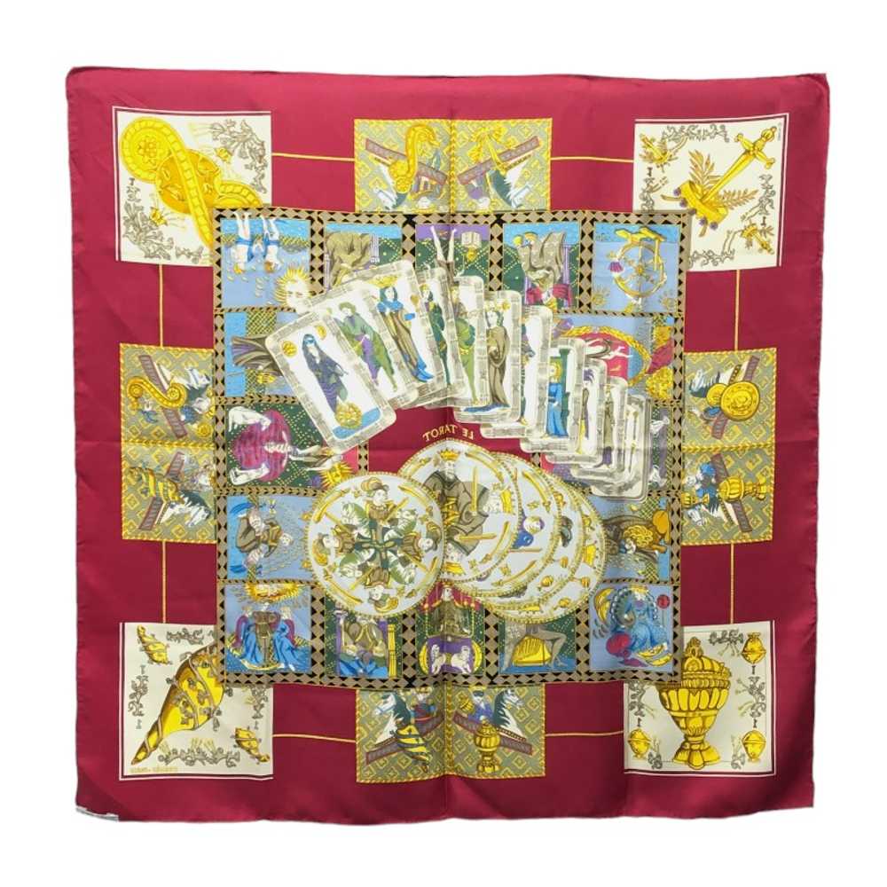 [Used Scarf] Hermes Carre90 Multicolor Silk Women… - image 2
