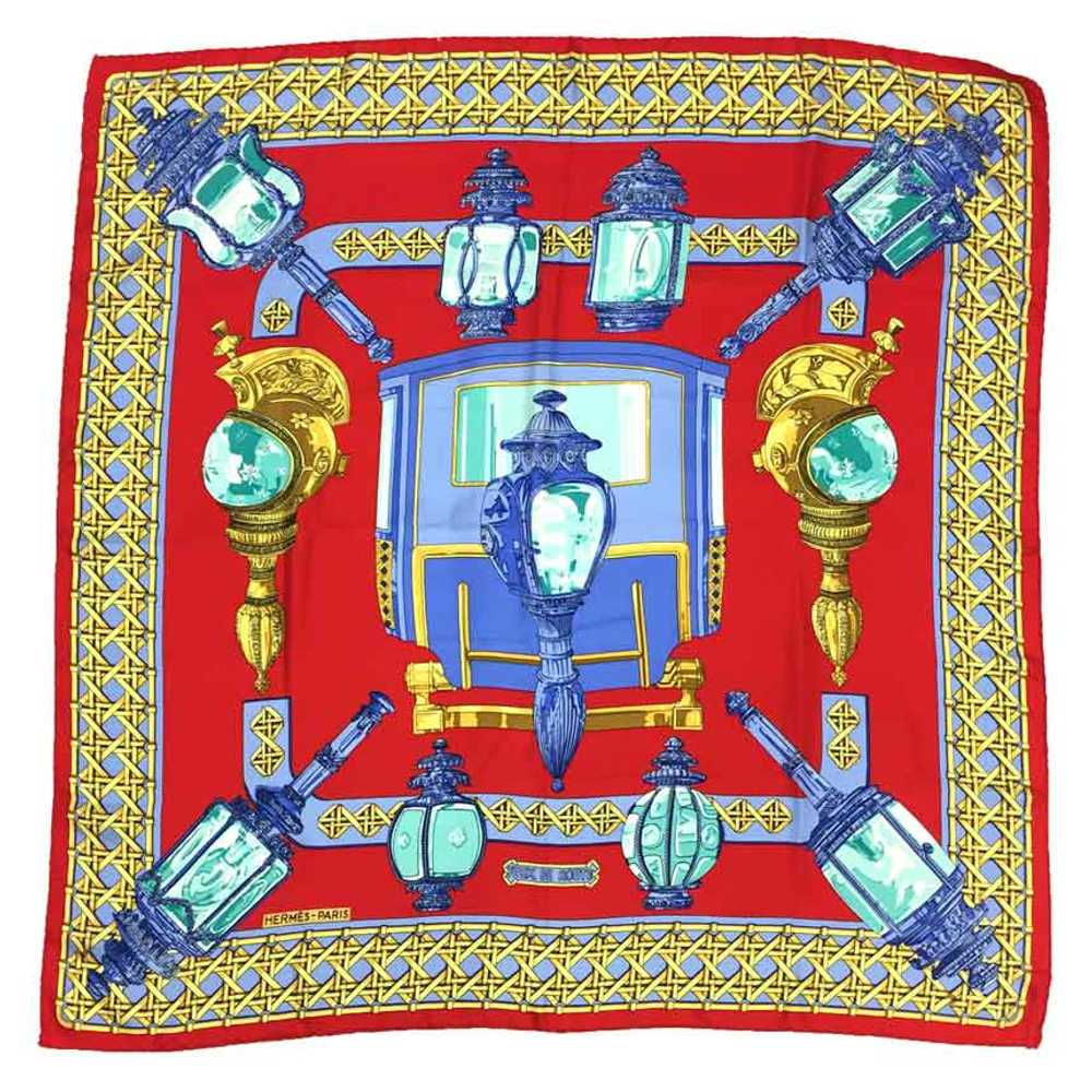 [Used Scarf] Item Rare Hermes Scarf Carre90 Feux … - image 1