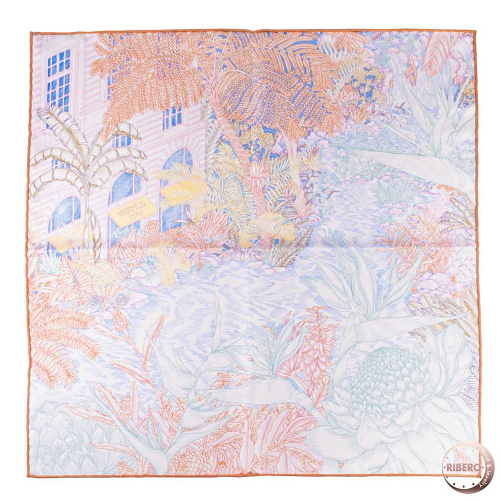 [Used Scarf] Hermes Gavroche Faubourg Tropical 89… - image 1