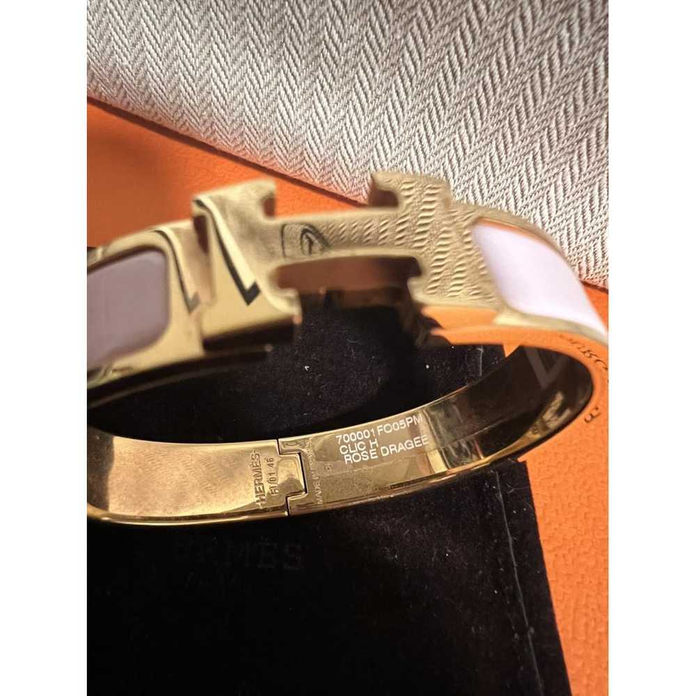Hermès Clic H pink gold bracelet - image 2