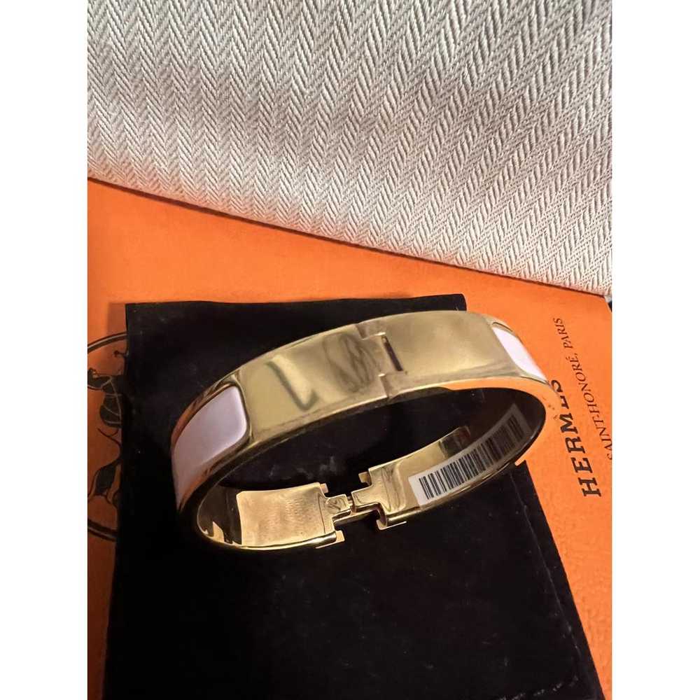 Hermès Clic H pink gold bracelet - image 4