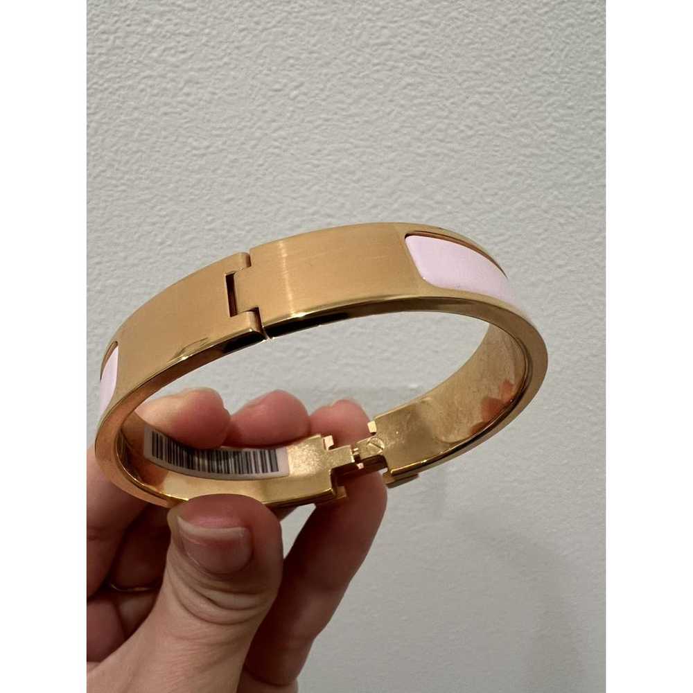 Hermès Clic H pink gold bracelet - image 7
