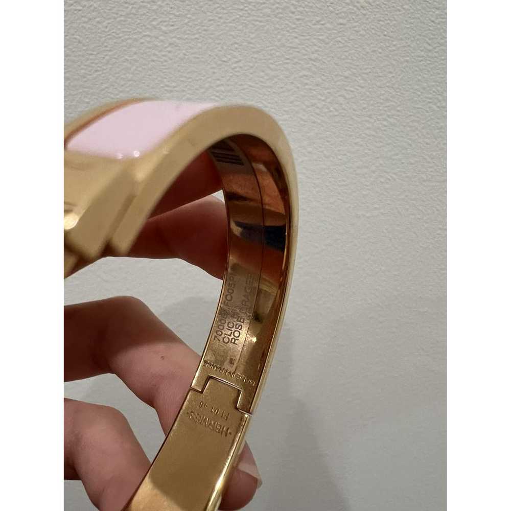 Hermès Clic H pink gold bracelet - image 9