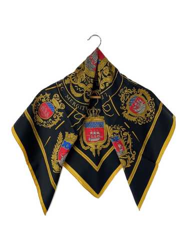 [Used Scarf] Used Hermes Scarf/Silk/Black/Allover 