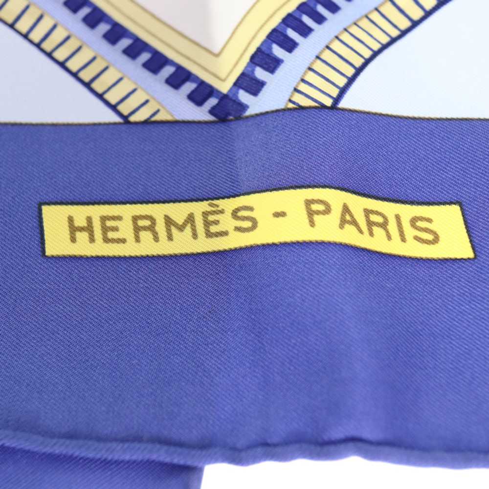 [Used Scarf] Hermes Carre90 Bordeaux City Entranc… - image 4