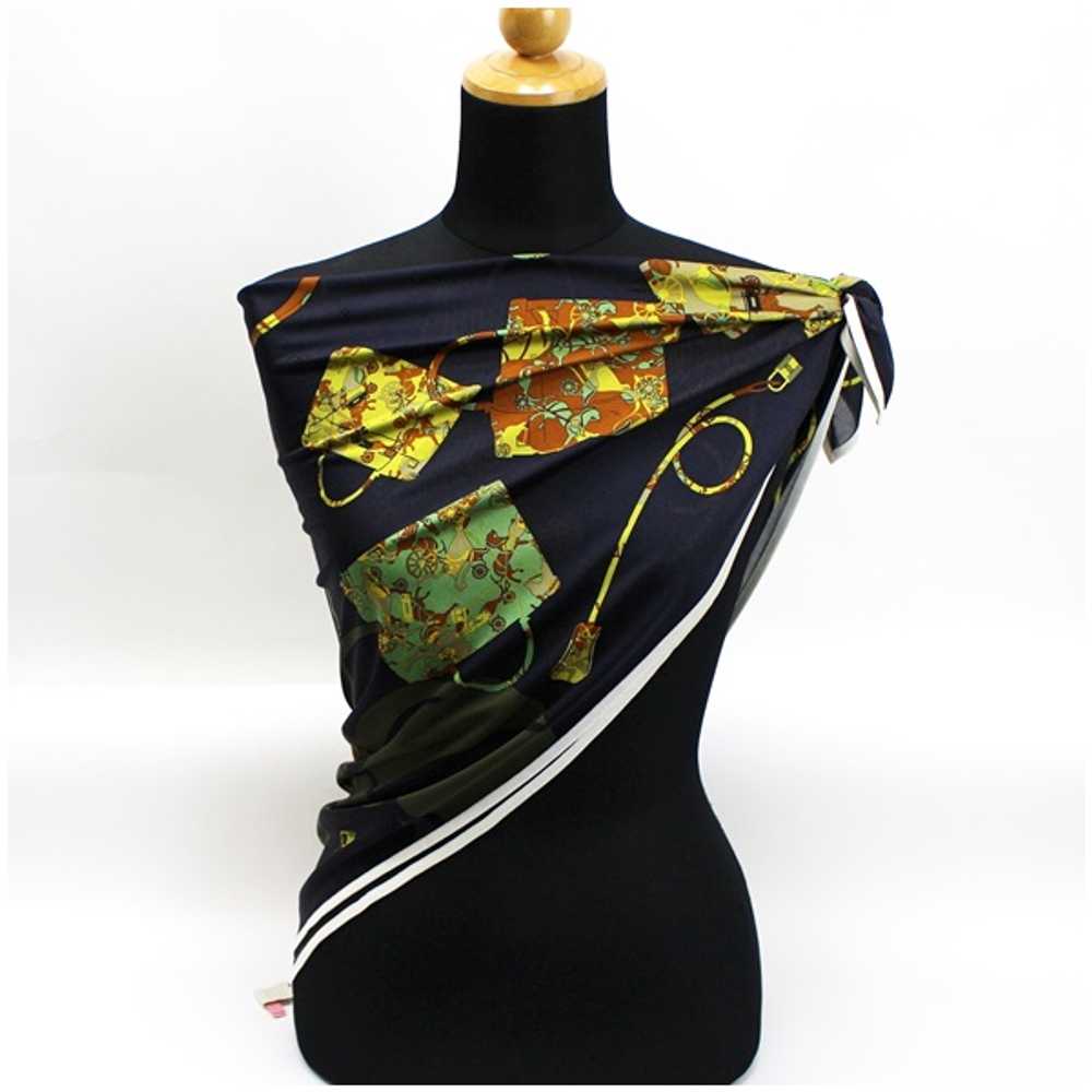 [Used Scarf] Hermes Silk Scarf Cale90 Kelly En Ca… - image 2