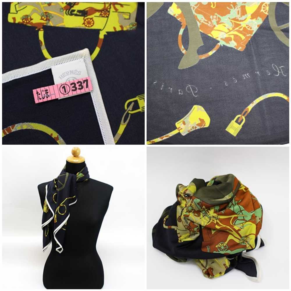 [Used Scarf] Hermes Silk Scarf Cale90 Kelly En Ca… - image 3