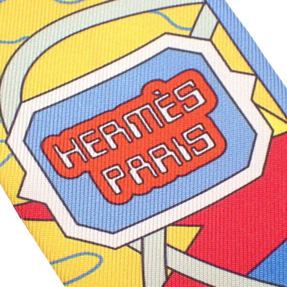 [Used Scarf] Hermes Odyssey Twilly Jaune Vif/Bleu… - image 5