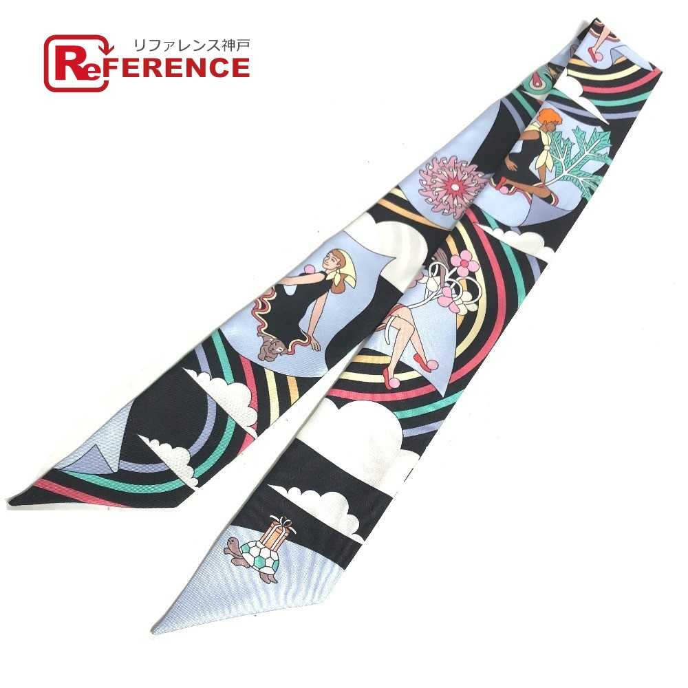 [Used Scarf] Hermes Flying Carres Volants Twilly … - image 1