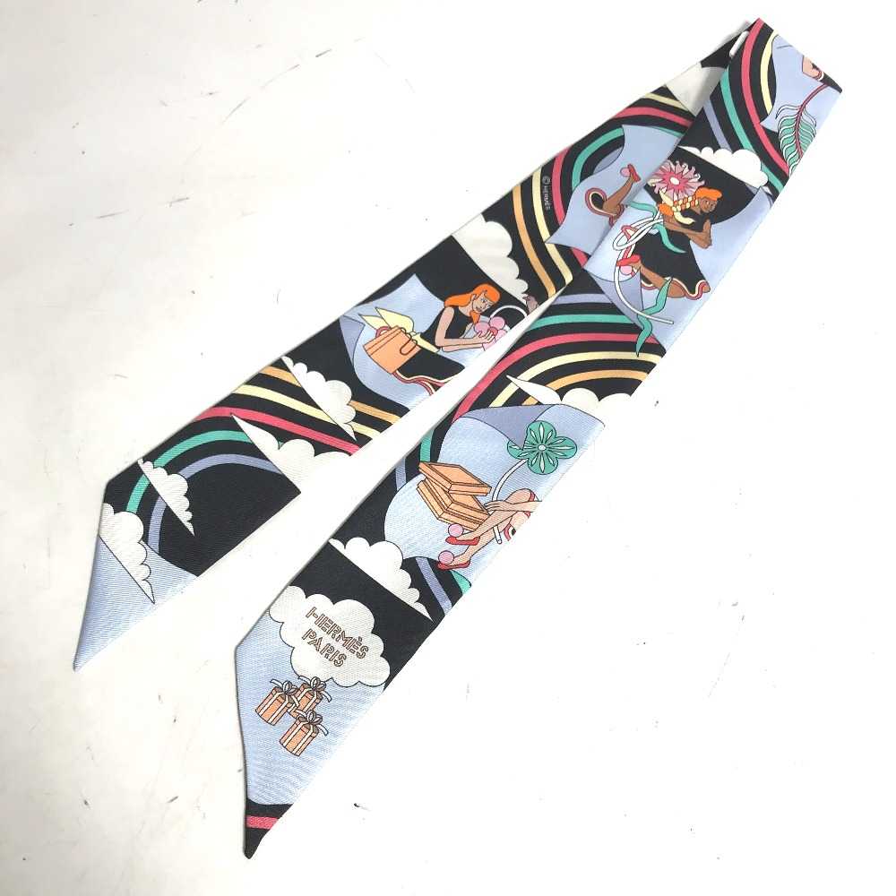 [Used Scarf] Hermes Flying Carres Volants Twilly … - image 2