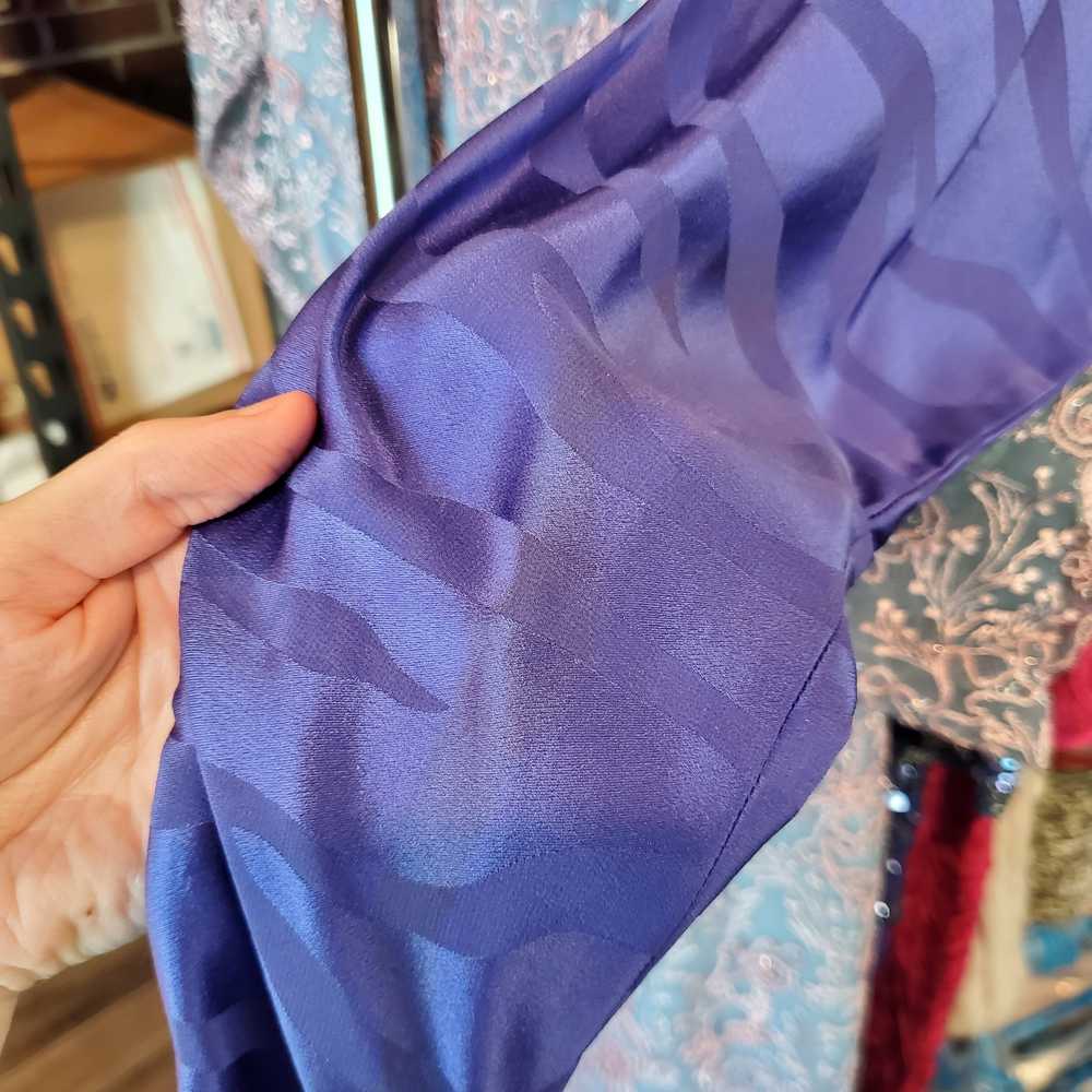 A J Bari Blue Zebra Jacquard Vintage Silk Drop Wa… - image 11