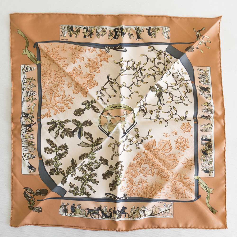 [Used Scarf] Top Quality Hermes Carre45 Neige D'A… - image 1