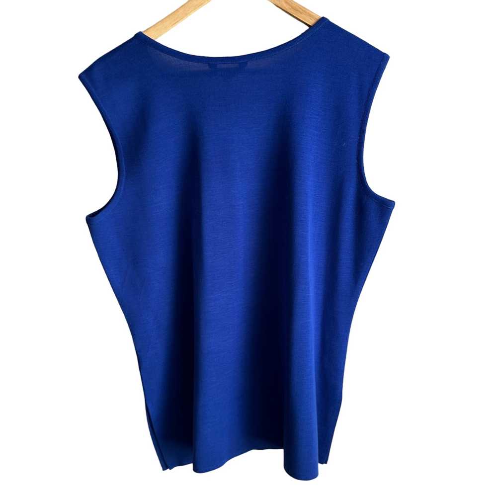 Misook Double Scoop Neck Knit Tank Top Shell L - image 5