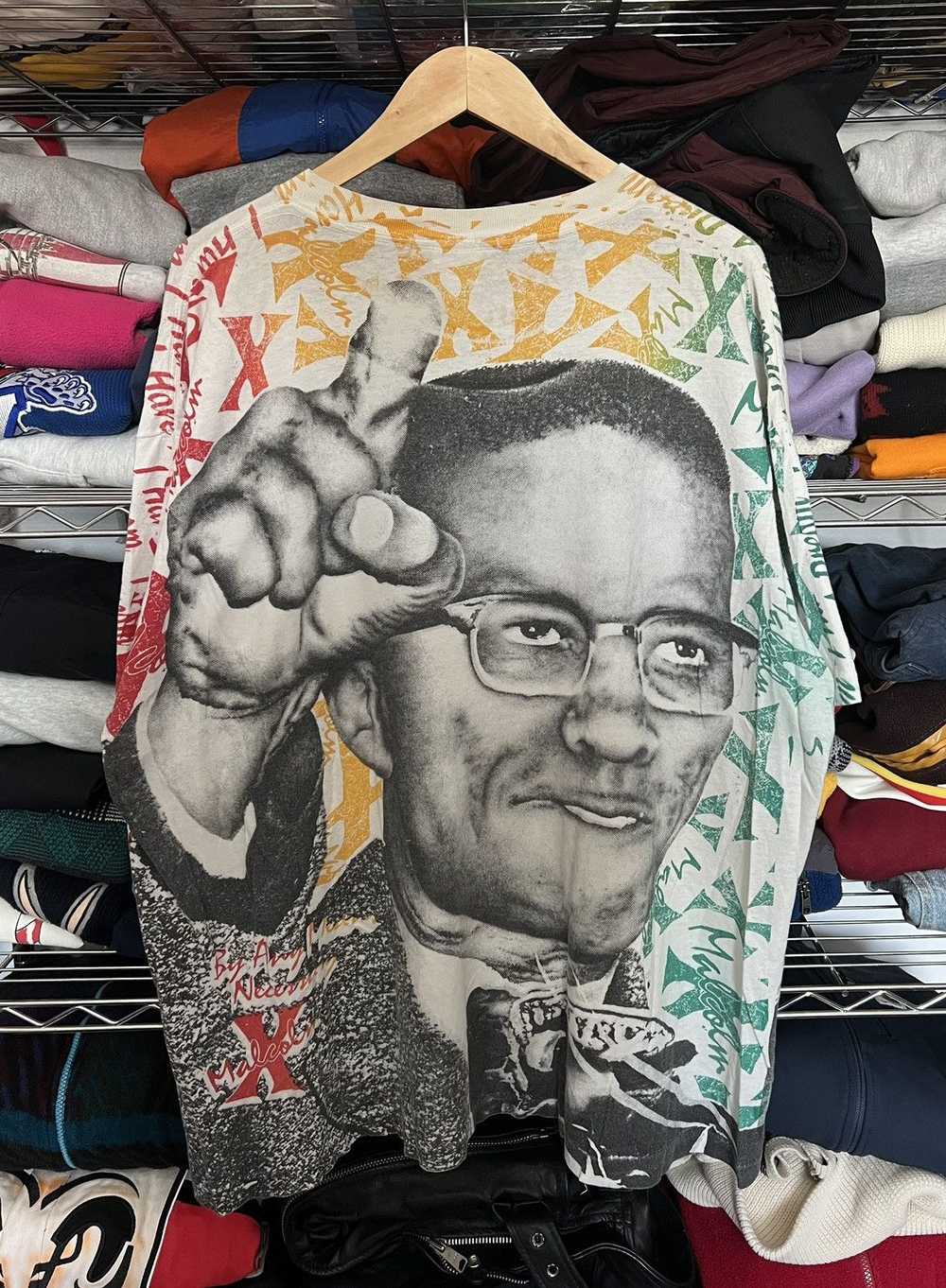 Malcolm X × Vintage Vintage 90’s MLK Malcolm X Bl… - image 2