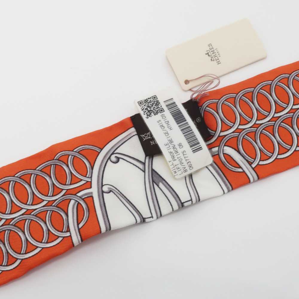 [Used Scarf] Meito Hermes Twilly Lift Profile Sil… - image 6