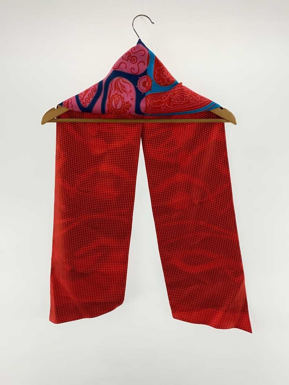 [Used Scarf] Used Hermes Scarf/Silk/Red/Dots/Ladi… - image 2