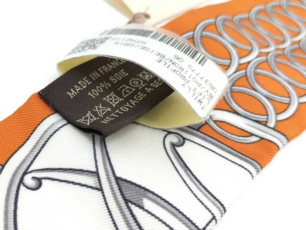 [Used Scarf] Used Hermes Twilly Ribbon Scarf Silk… - image 10