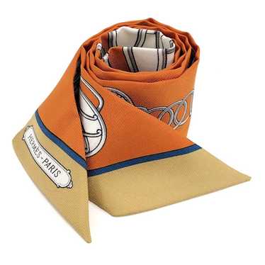 [Used Scarf] Used Hermes Twilly Ribbon Scarf Silk… - image 1