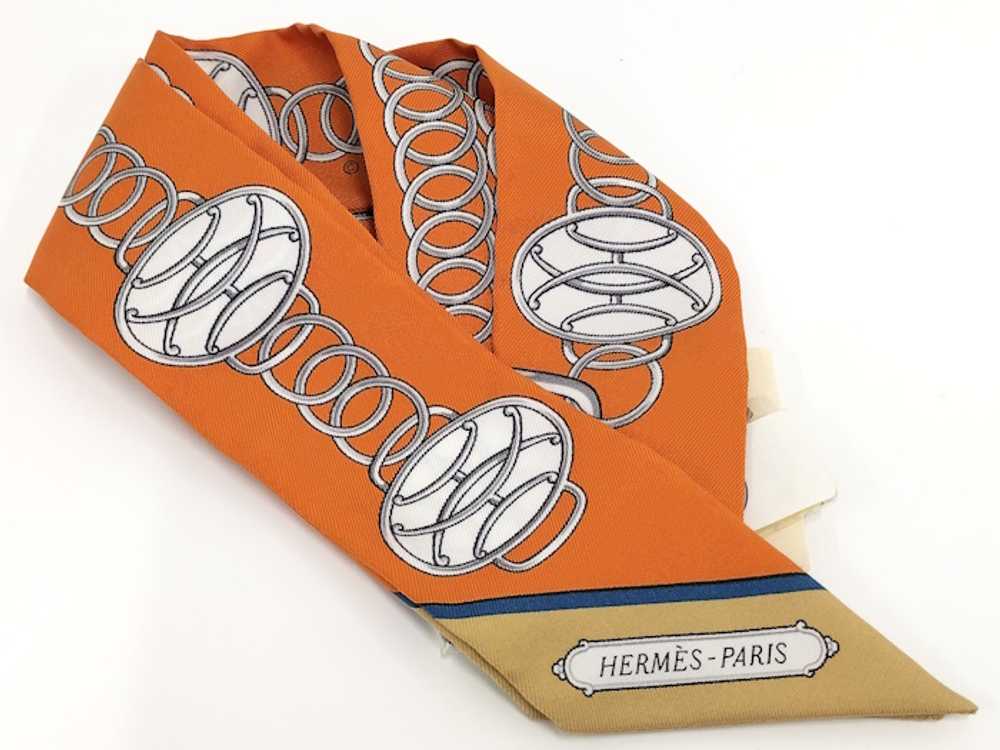 [Used Scarf] Used Hermes Twilly Ribbon Scarf Silk… - image 2