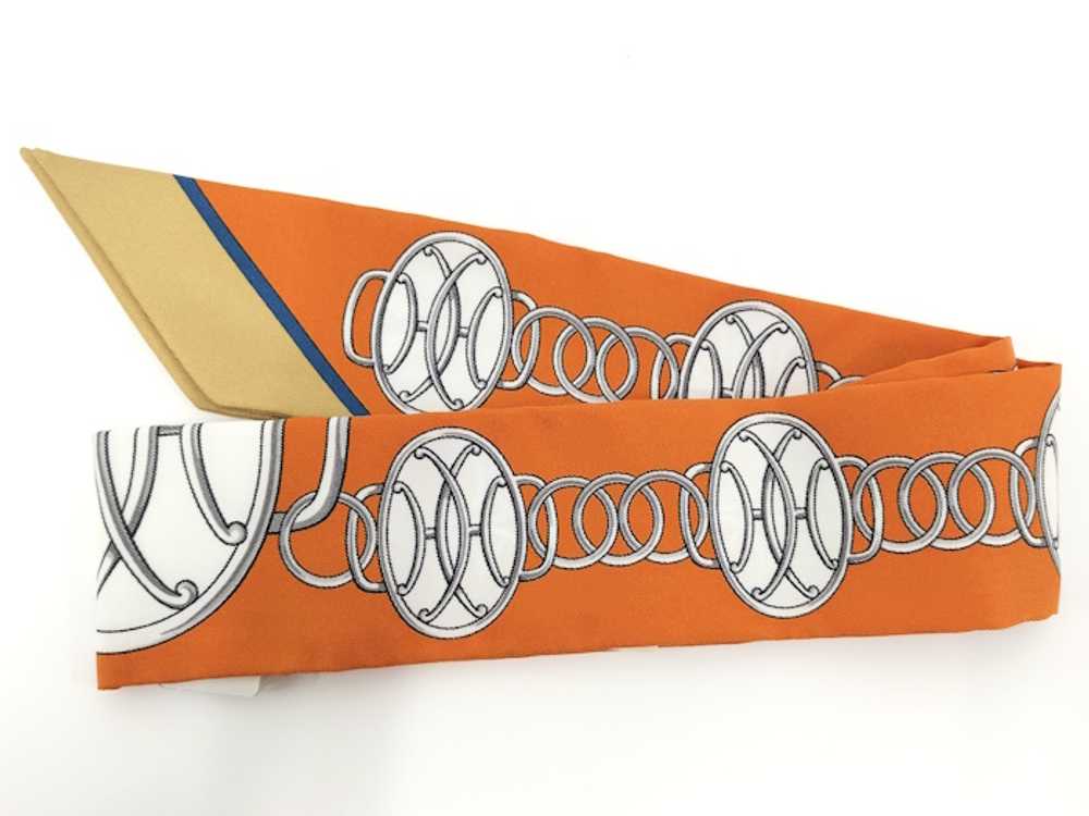 [Used Scarf] Used Hermes Twilly Ribbon Scarf Silk… - image 3