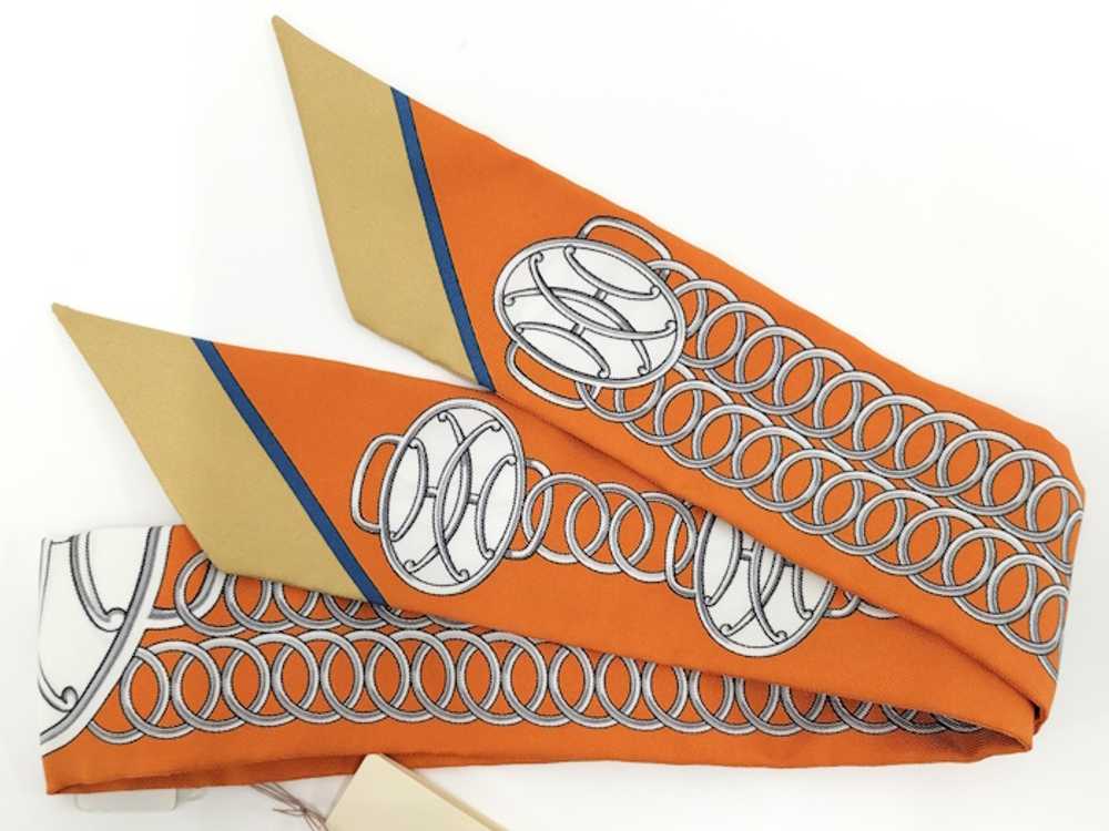[Used Scarf] Used Hermes Twilly Ribbon Scarf Silk… - image 5