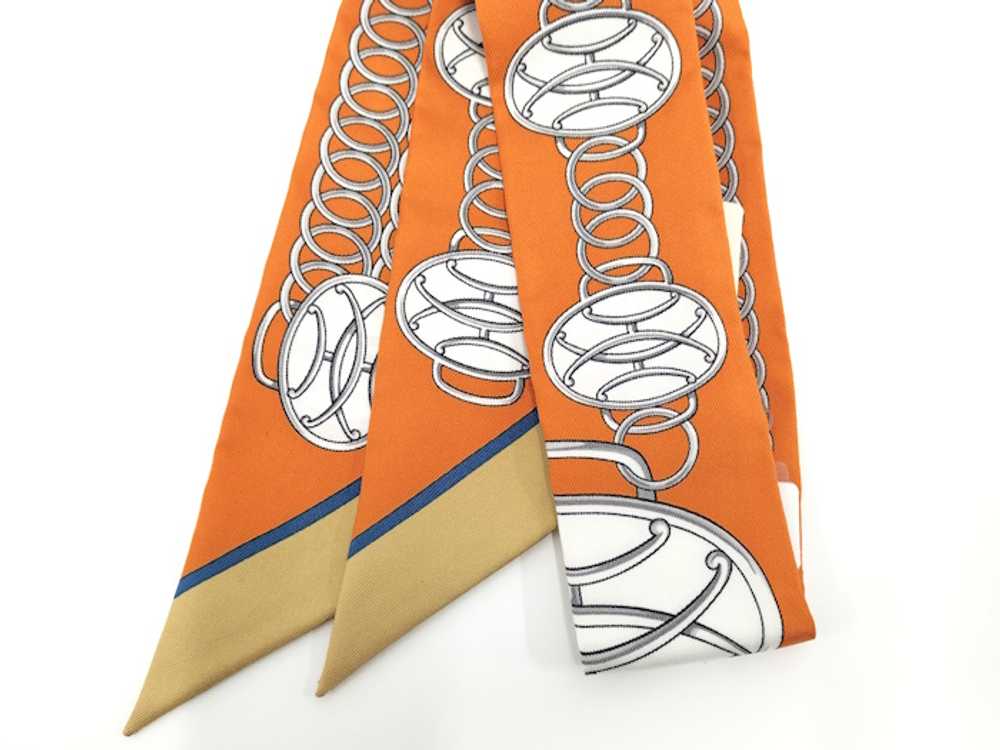 [Used Scarf] Used Hermes Twilly Ribbon Scarf Silk… - image 7