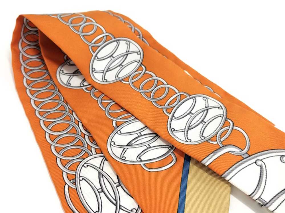 [Used Scarf] Used Hermes Twilly Ribbon Scarf Silk… - image 8