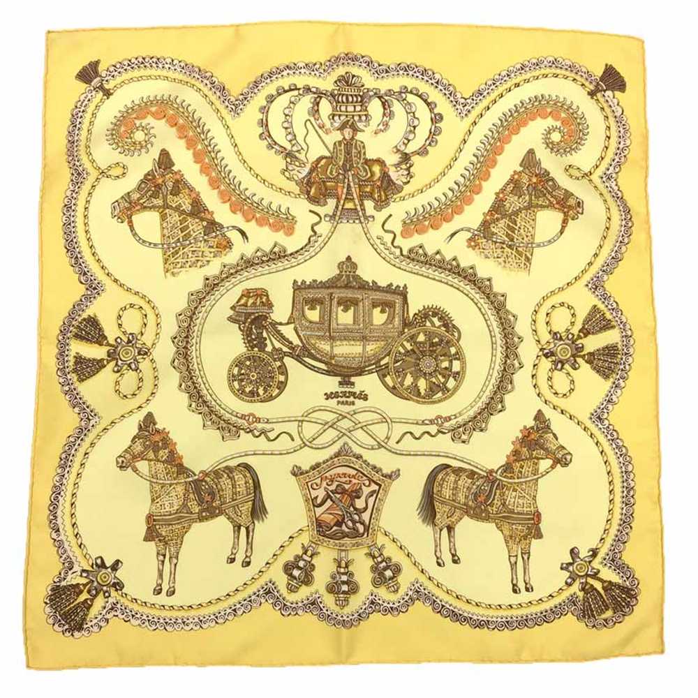 [Used Scarf] Super Rare Hermes Carre 45 Scarf Pap… - image 1