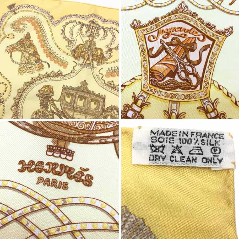 [Used Scarf] Super Rare Hermes Carre 45 Scarf Pap… - image 3