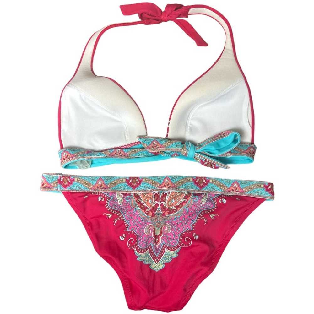Victoria Secret Blue Pink Paisley 2PC Bikini Swim… - image 2