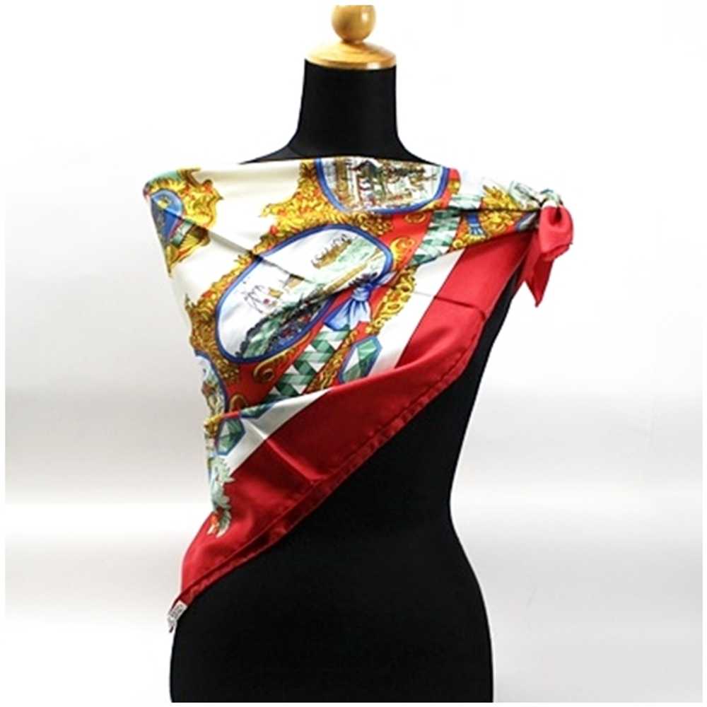 [Used Scarf] Hermes Silk Scarf Carre90 L'Entente … - image 2
