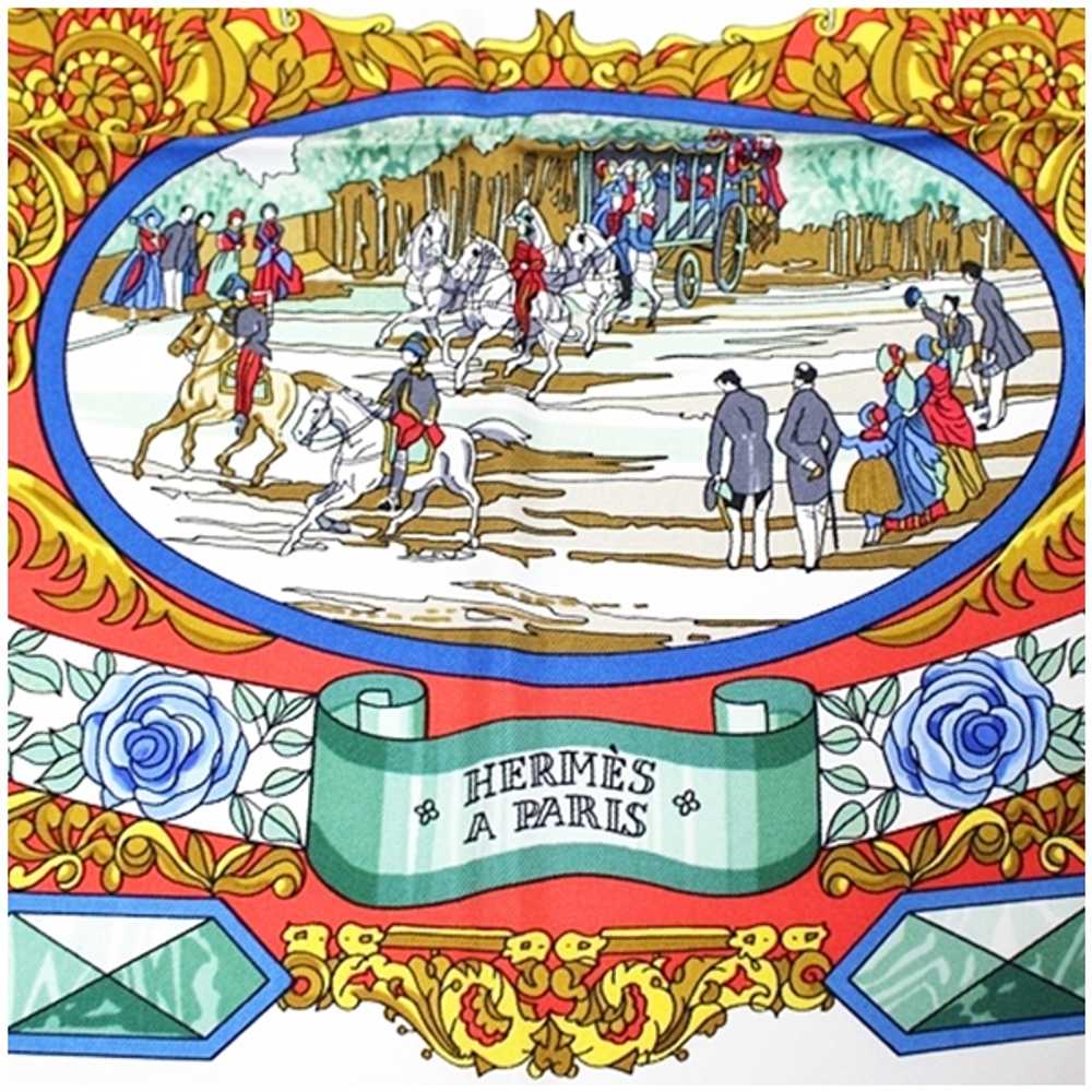 [Used Scarf] Hermes Silk Scarf Carre90 L'Entente … - image 5