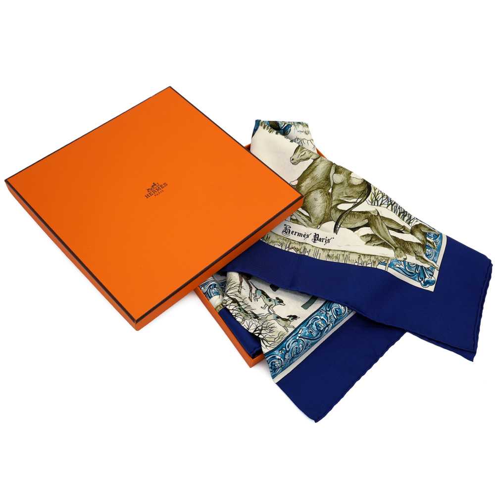 [Used Scarf] Used Hermes Silk Scarf Carre90 L'Hiv… - image 2