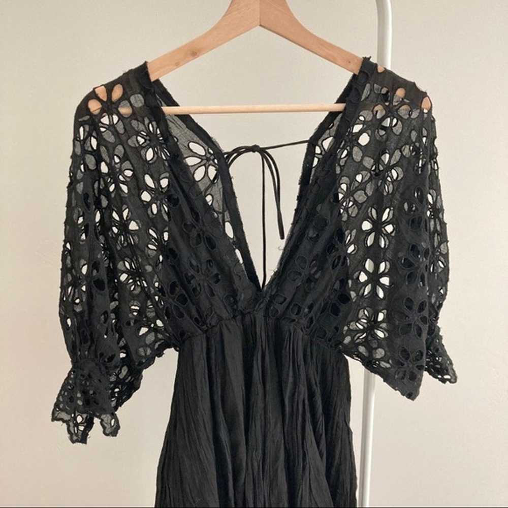 FREE PEOPLE Bella Note A-Line Black Lace Dress - image 8