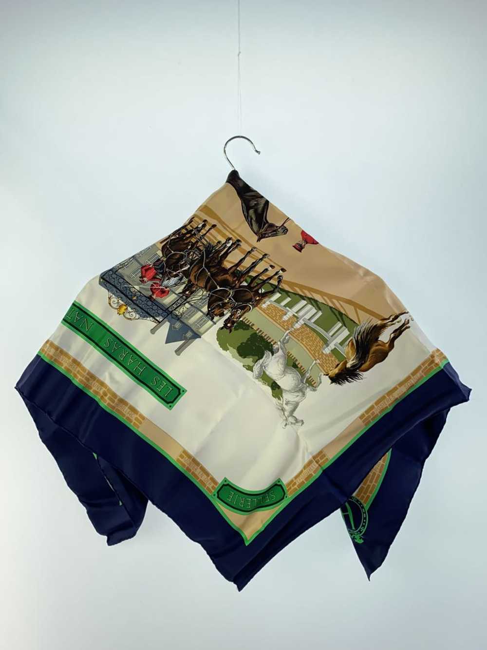 [Used Scarf] Used Hermes Scarf/Silk/Grn/Allover P… - image 2