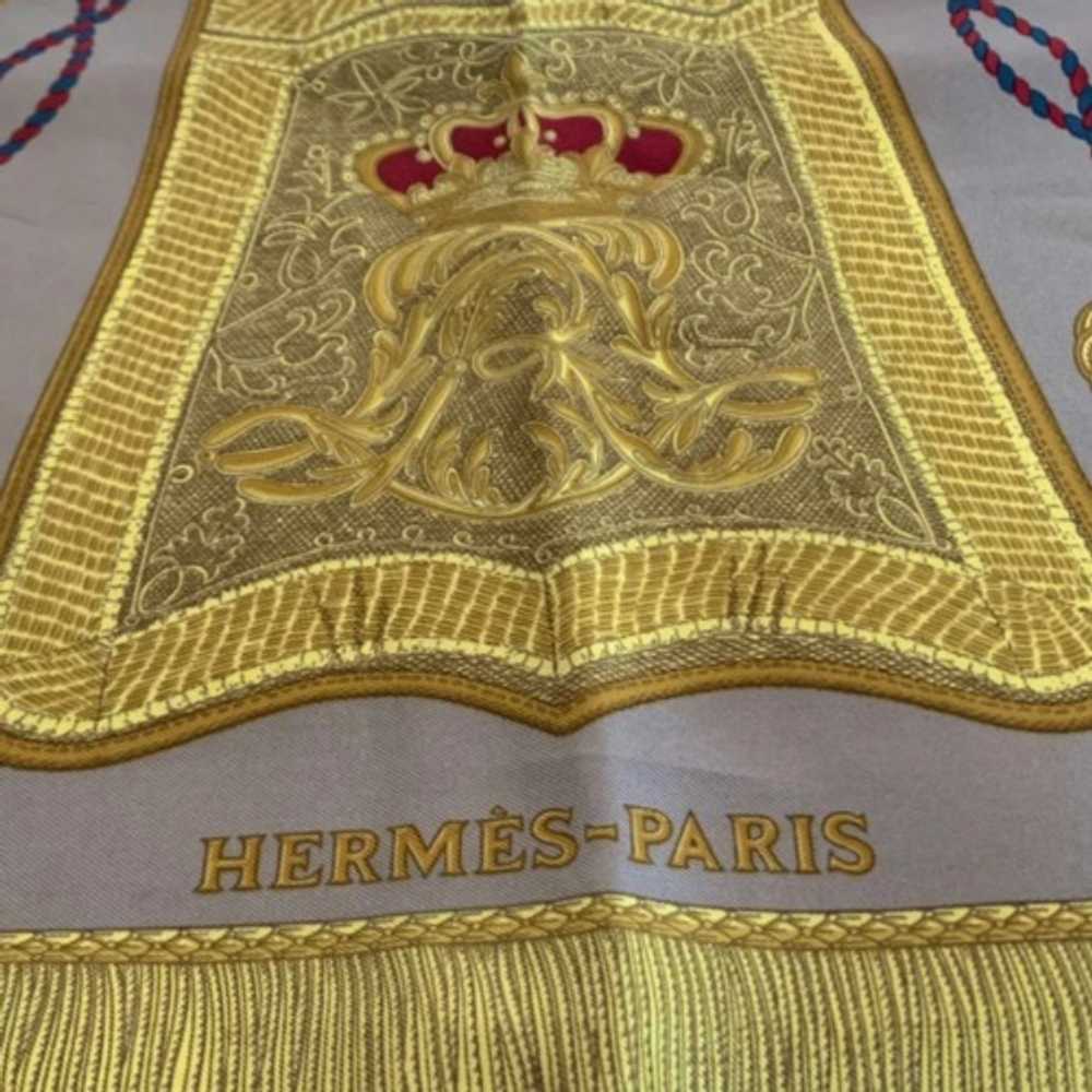 [Used Scarf] Used Hermes Carre 90 Scarf Poste Et … - image 8