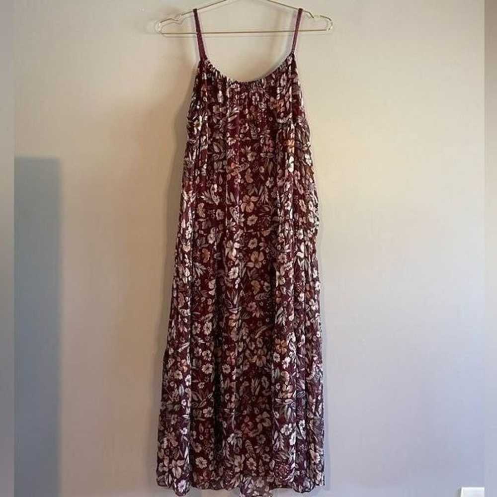 Elena Baldi Made in Italy Burgundy Floral Tiered … - image 3