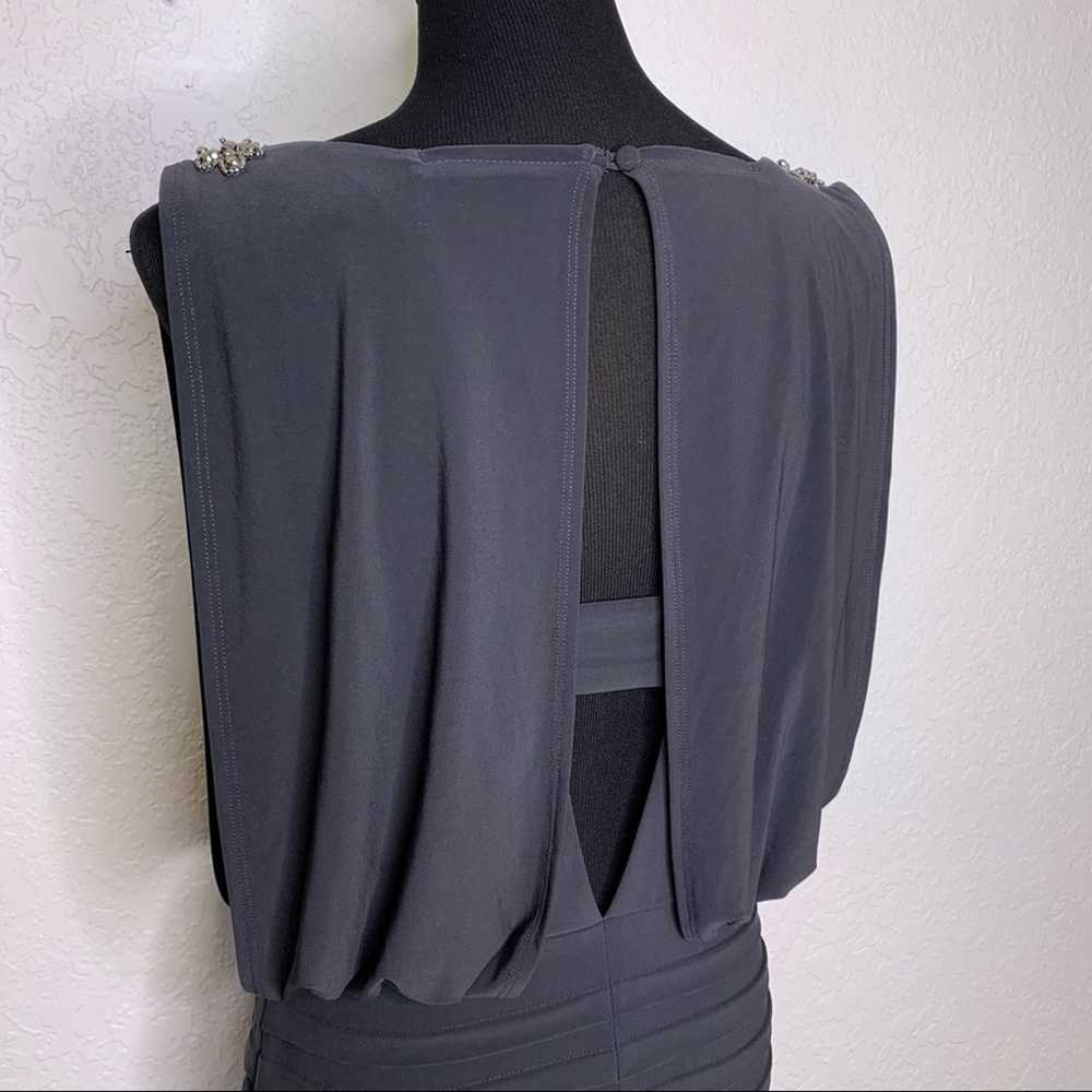 Cache charcoal gray rhinestone shoulder open back… - image 9
