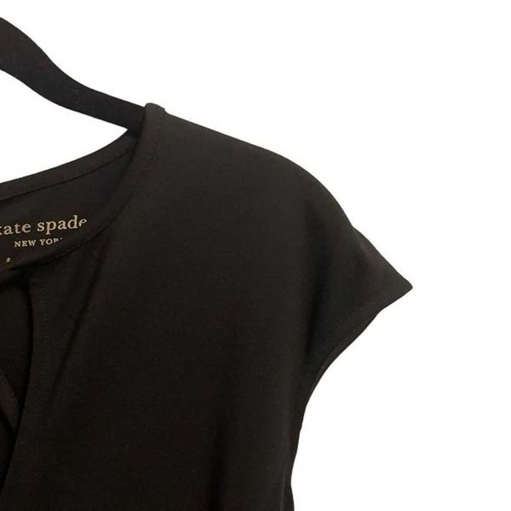 Kate Spade Ponte Tie Keyhole-neck Black Dress Siz… - image 2