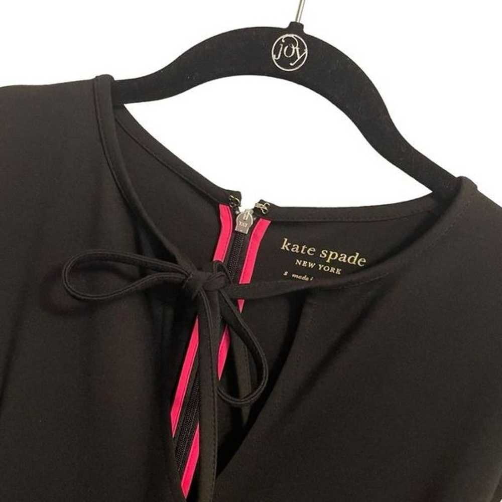 Kate Spade Ponte Tie Keyhole-neck Black Dress Siz… - image 3