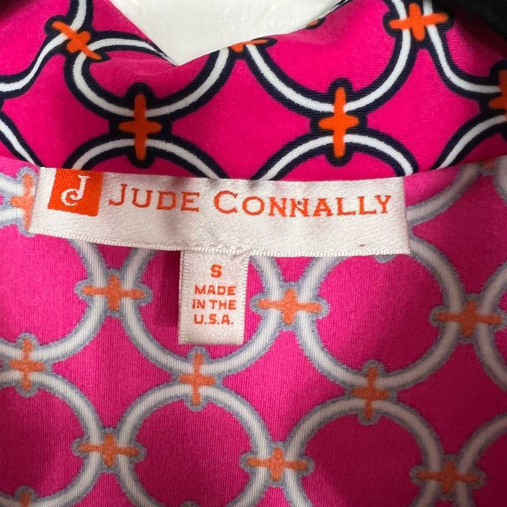 Jude Connally kristen dress in circle geo berry s… - image 3