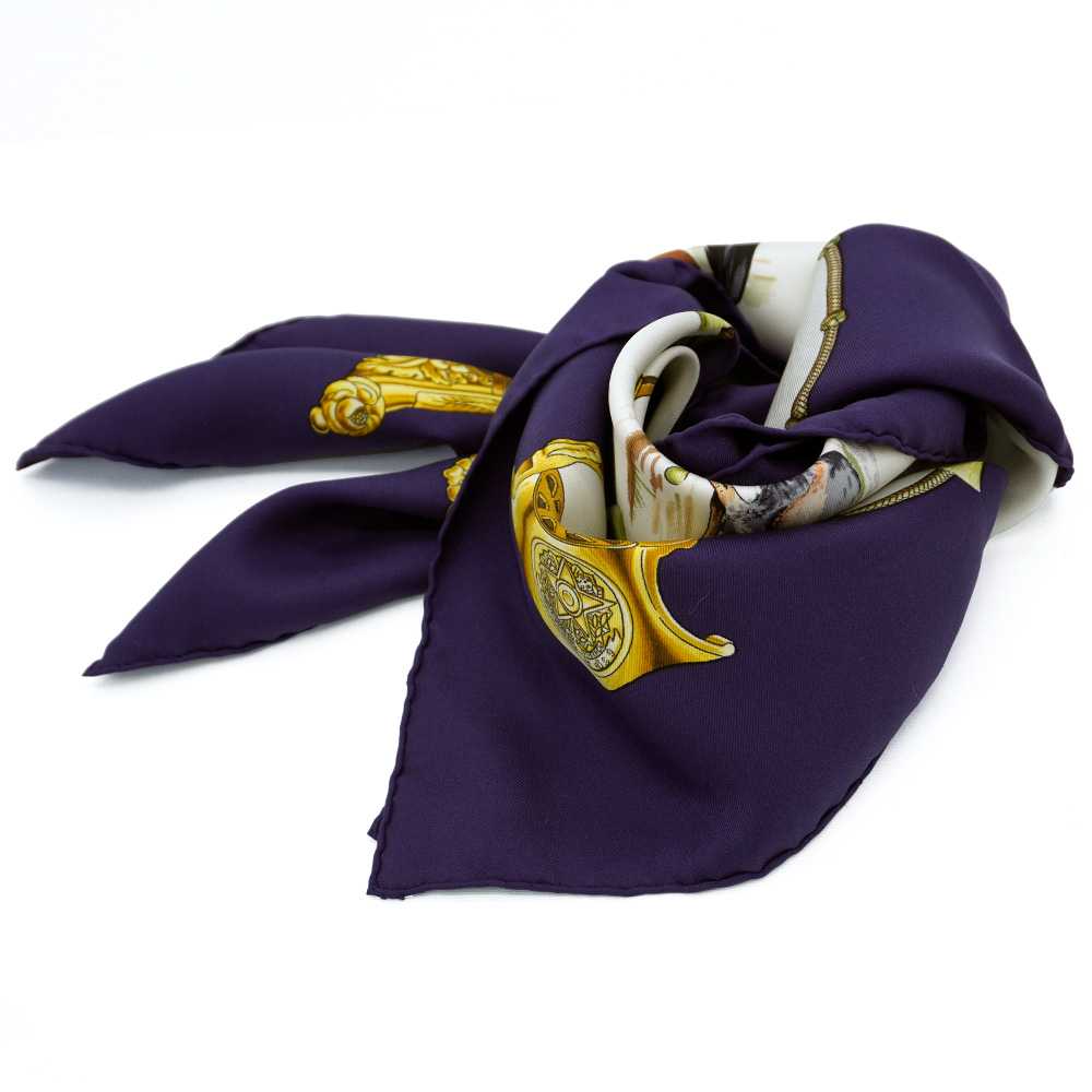 [Used Scarf] Used Hermes Scarf Carre90 Silk Pampa… - image 3